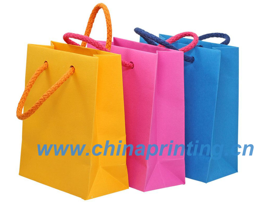 Colorful Kraft Paper Bag Printing in China SWP8-14