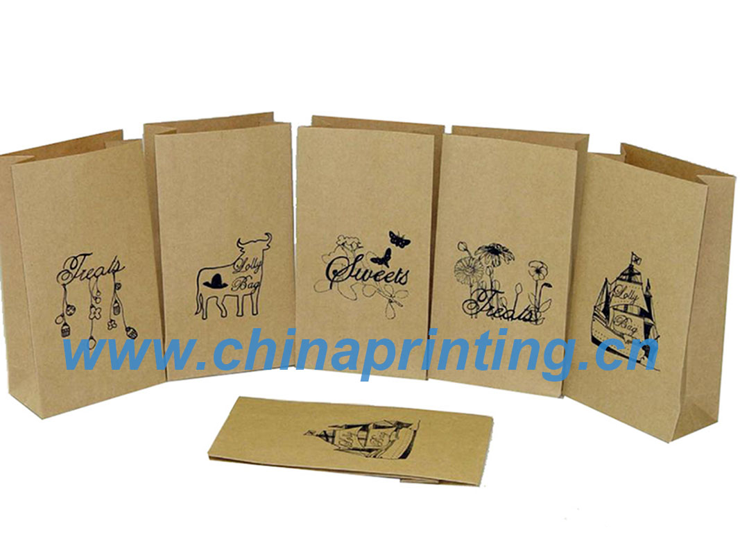 Small Brown Kraft Paper Bag Printing in China SWP8-16
