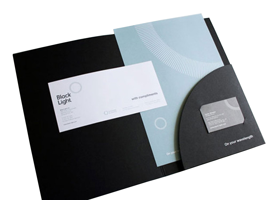 Office Folder printing in china with business cards position SWP23-12