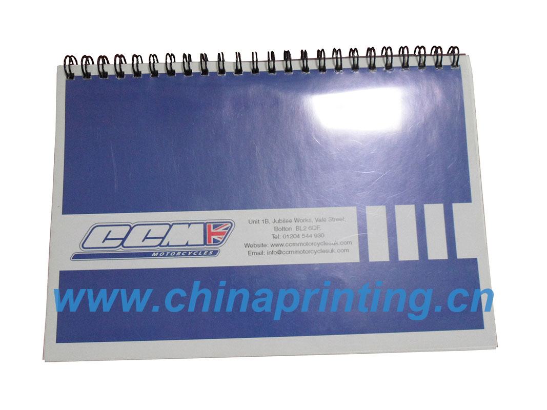 Spiral brochure printing in China with PVC cover SWP6-3