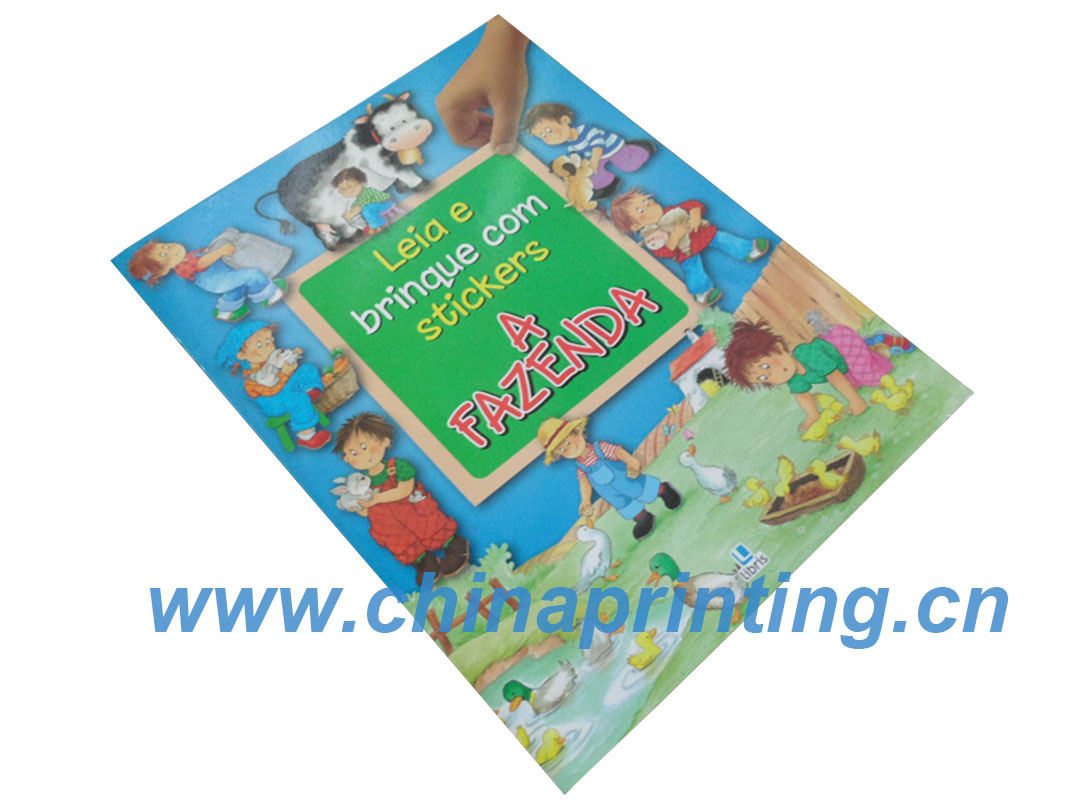 Brazil Creative Children Book Printing with stickers SWP3-3