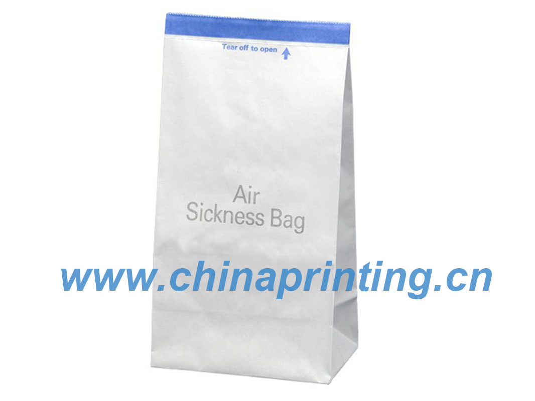 Air and Sea sickness paper bag printing at low price SWP9-2