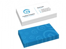 Blue color Business Card on White card Printing in China SWP22-2